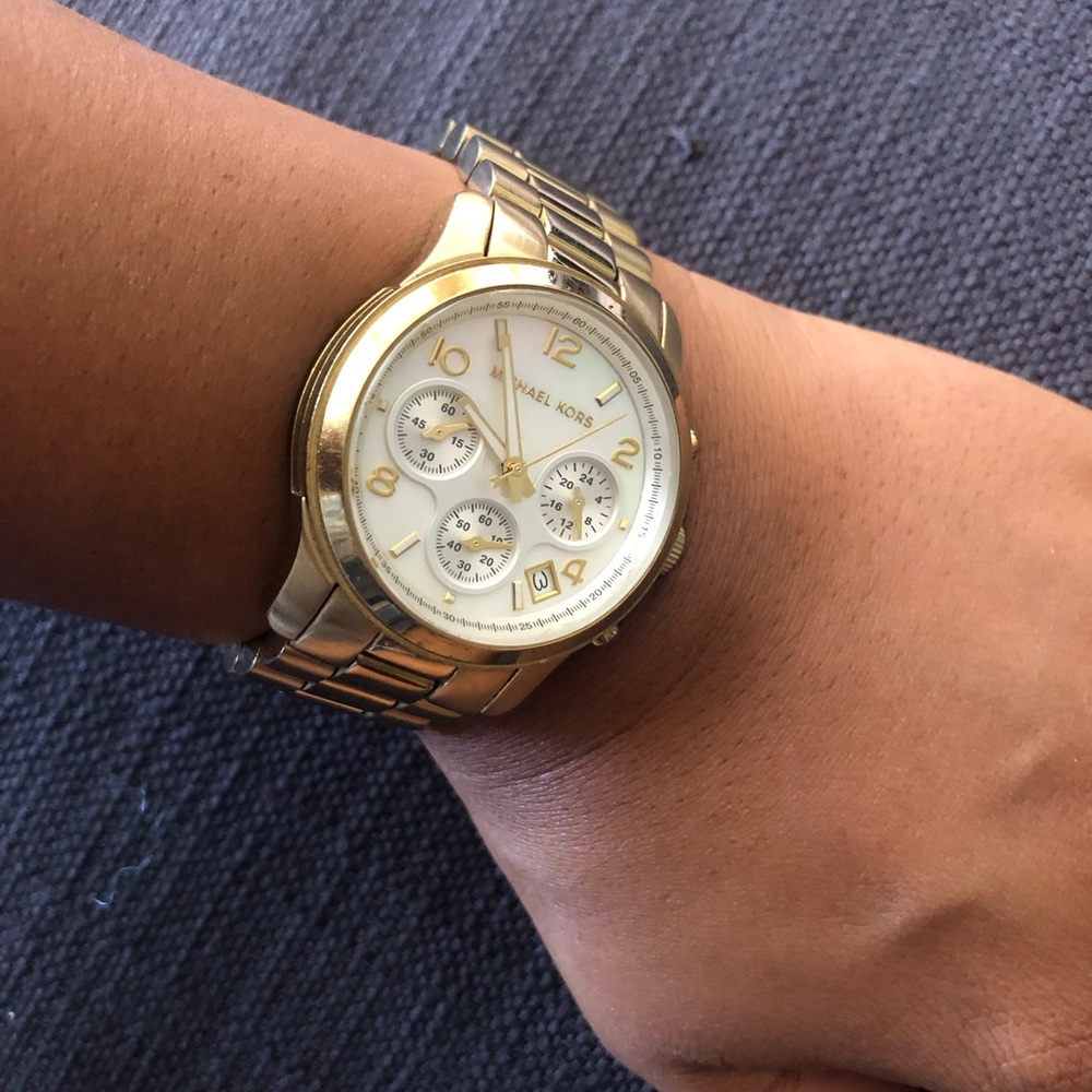 Michael Kors gold tone stainless steel watch